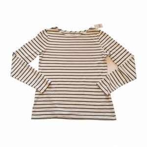 J. Crew Factory NWT Black and White Striped Long Sleeve Top